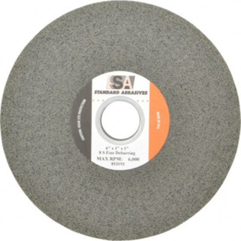 Standard Abrasives 6 Diam, 1 Face Width, 1 Center Hole, Fine Grade, Silicon Carbide Deburring Wheel Convolute, Medium Density 8 Grade, 6,000 RPM 7000046730 – 97619605