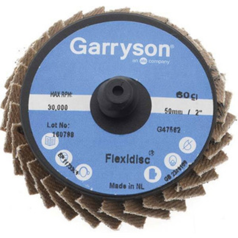 Value Collection 2 60 Grit Type 27 Zirconia Alumina Flap Disc Medium Grade, Coated, Quick Change Type R Attachment, 30,000 RPM BD-KP65640 – 43584192