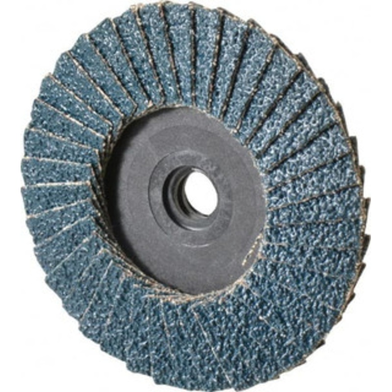 Weiler Abrasives 3 40 Grit Type 29 Zirconia Alumina Flap Disc Coarse Grade, Coated, Quick Change Type S Attachment, Plastic Backing, 20,000 RPM 50903 – 01832849