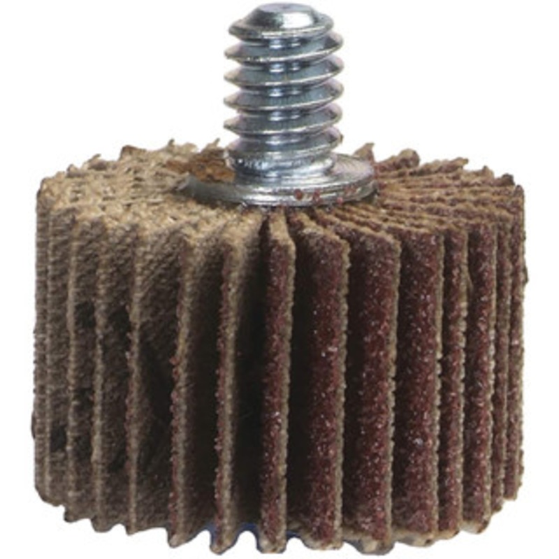 Merit Abrasives 1 Diam x 5/8 Face Width, Medium Aluminum Oxide Coated Mounted Flap Wheel 1/4-20 Threaded Mount, 80 Grit, Cloth Backing, 30,000 Max RPM 08834131002 – 72371545