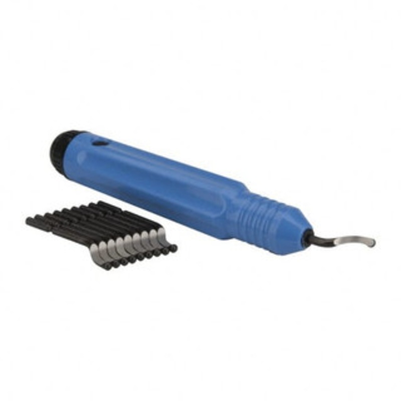 Noga 11 Piece High Speed Steel Hand Deburring Tool Set Blade Type S10, For Holes, Straight Edges, Curved Edges NB1900 – 08118630