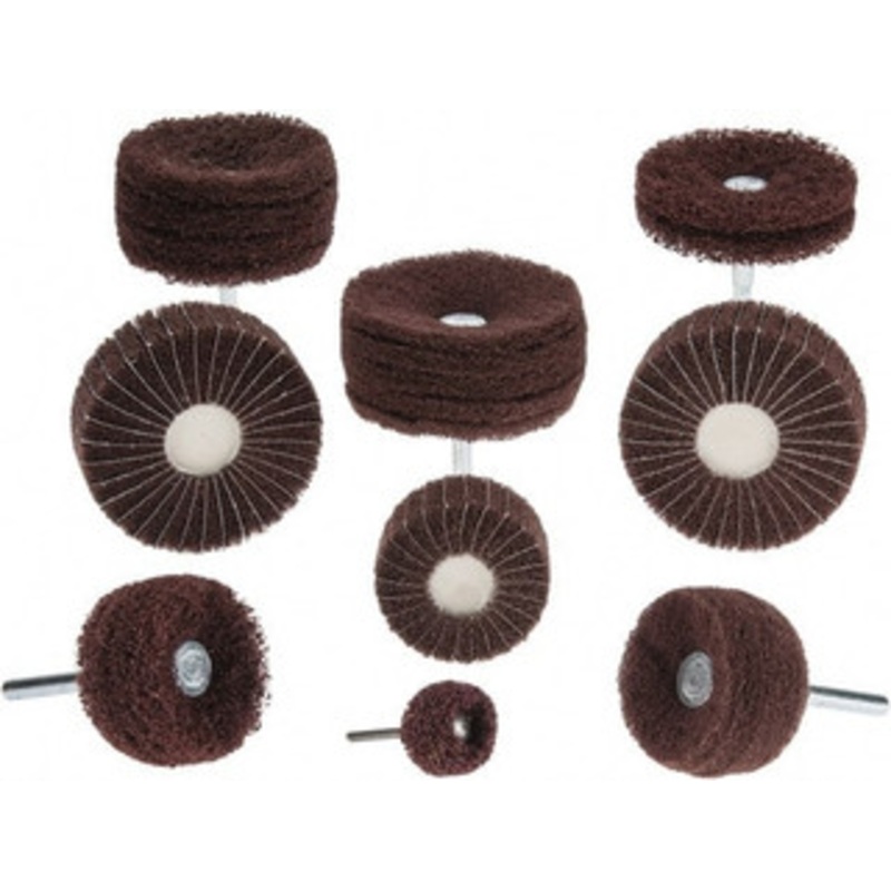 Superior Abrasives 4 Piece Stem Mounted Wheel Kit 120, 180 & 320 Grit, Fine, Very Fine & Extra Fine Grade, Mounted on 1/4 Shank 41108 – 00537936