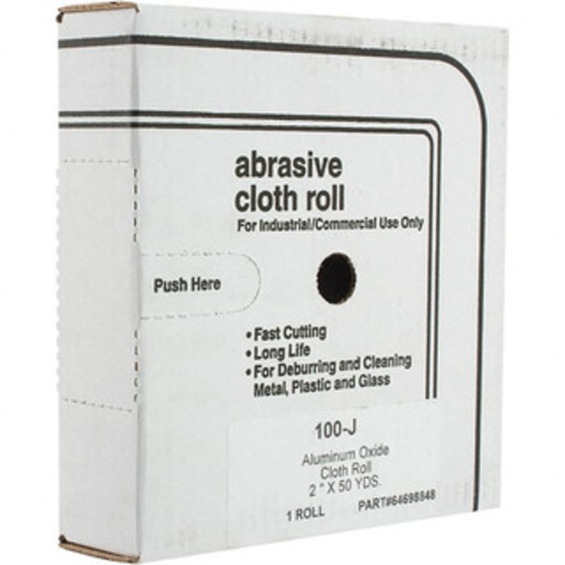 Value Collection 2 x 50 Yd 100 Grit Aluminum Oxide Shop Roll Fine Grade, J Weighted Cloth Backing 301700 – 64698848