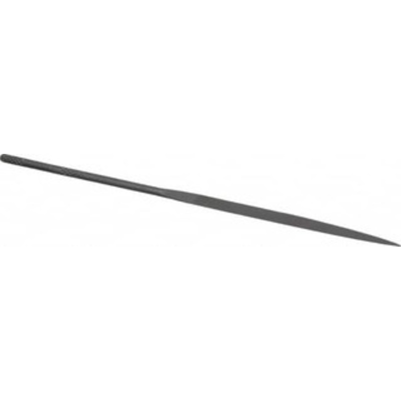 Grobet USA 5-1/2 Needle Precision Swiss Pattern Half Round File 4 Cut, 2-1/2 LOC, with Handle 31.522 – 60234648