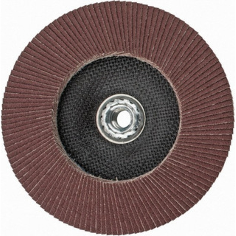 Weiler Abrasives 7 60 Grit 5/8-11 Center Hole Type 27 Aluminum Oxide Flap Disc Medium Grade, Coated, Arbor Attachment, Phenolic Backing, 8,600 RPM 50834 – 00094912