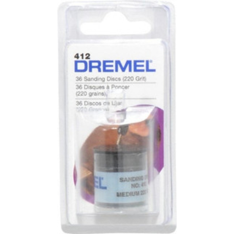 Dremel 3/4 Diam, 220 Grit Aluminum Oxide Fiber Disc Very Fine 412 – 09023938