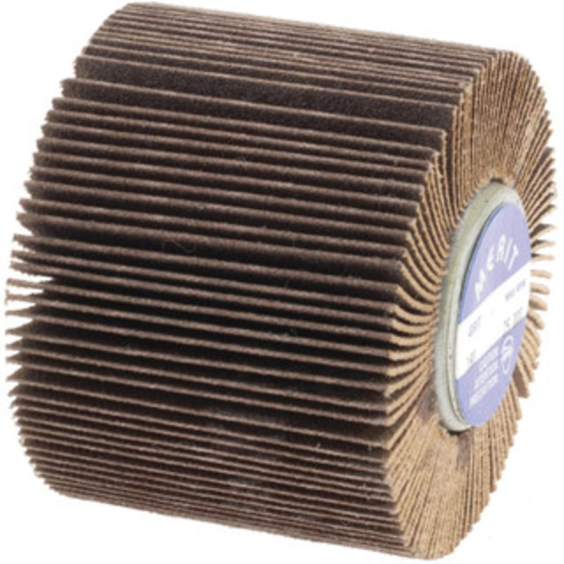 Merit Abrasives 2 Diam x 1-1/2 Face Width, Very Fine Aluminum Oxide Coated Mounted Flap Wheel 1/4-20 Threaded Mount, 180 Grit, Cloth Backing, 25,000 Max RPM 08834135204 – 72372642