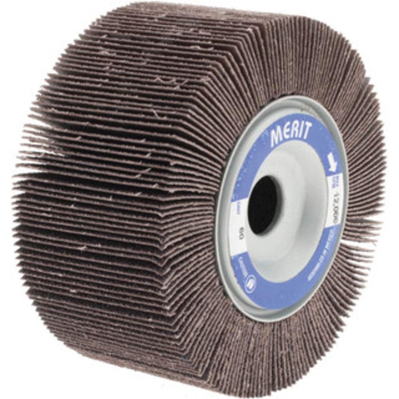 Merit Abrasives 4 x 2 60 Grit Aluminum Oxide Unmounted Flap Wheel Coated, Medium Grade, 5/8 Center Hole, 12,000 Max RPM 08834122055 – 67356501