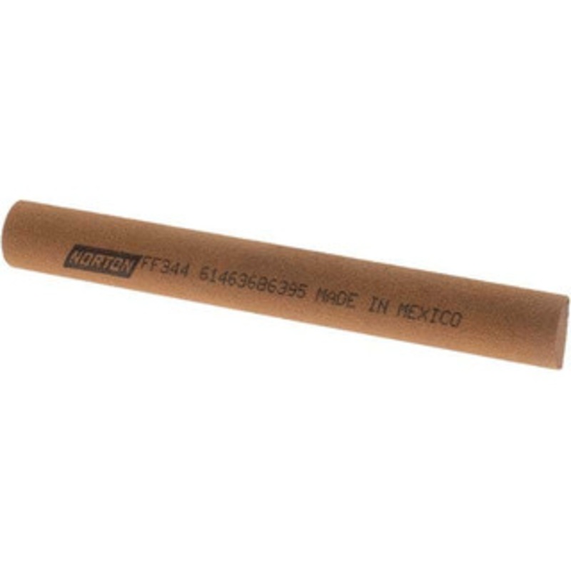 Norton 4 Long x 1/2 Diam Aluminum Oxide Sharpening Stone Half Round, Fine Grade 61463686395 – 01919075