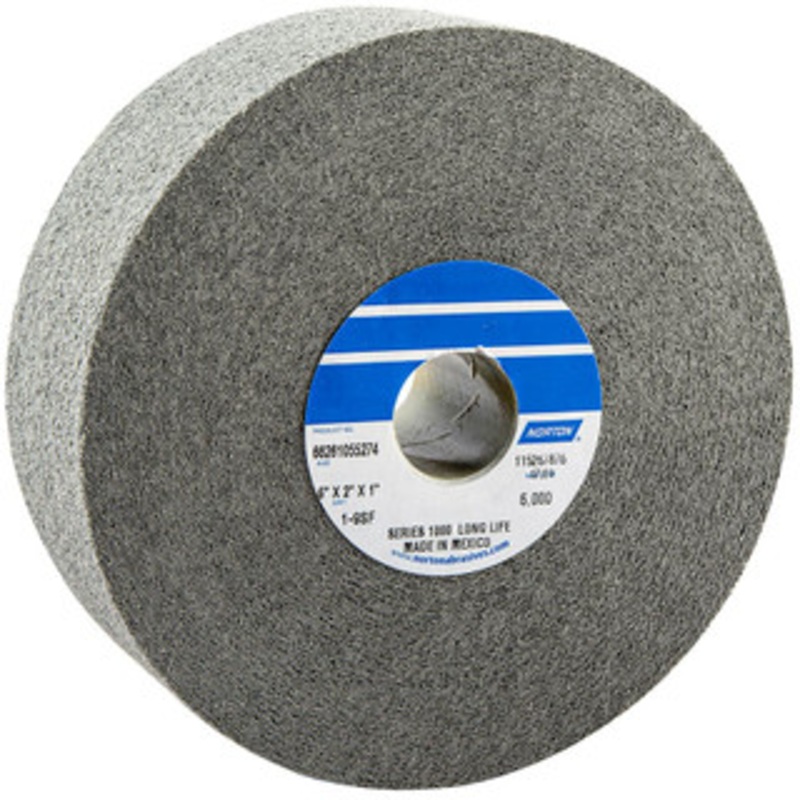 Norton 6 Diam, 2 Face Width, 1 Center Hole, Fine Grade, Silicon Carbide Deburring Wheel Convolute, Hard Density 9 Grade, 4,500 RPM 66261055274 – 05009311