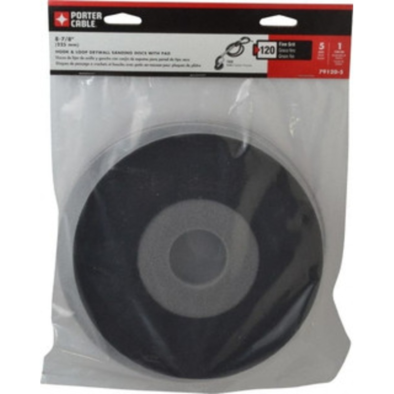 Porter-Cable 120 Grit, Abrasive Disc Kit Drywall Sanding Pad 79120-5 – 00601807