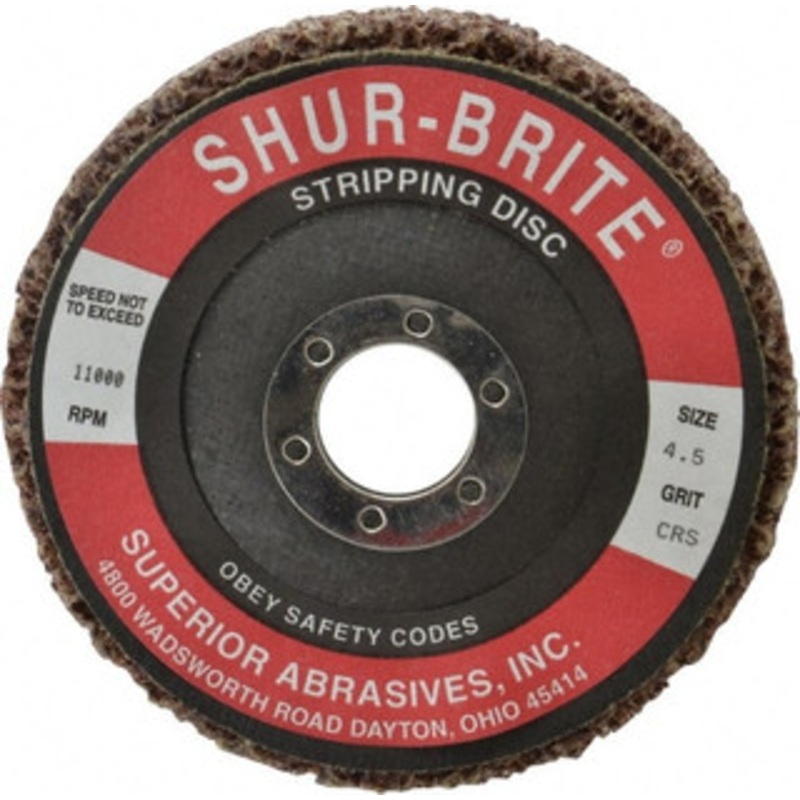 Superior Abrasives 4-1/2 Coarse Grade Aluminum Oxide Deburring Disc 7/8 Center Hole, Arbor Connection, 11,000 Max RPM 41021 – 65292609