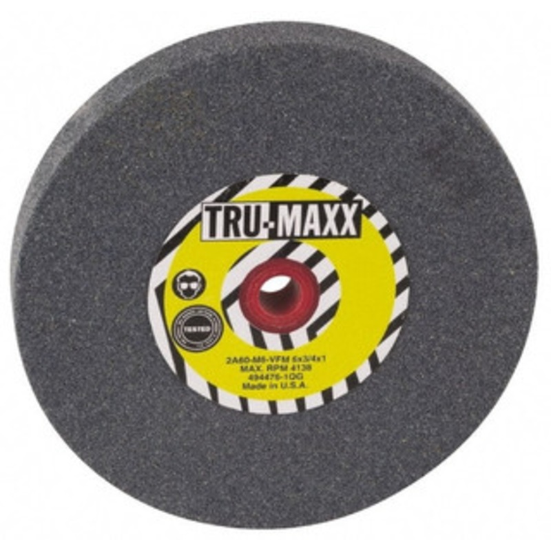 Tru-Maxx 36 Grit Aluminum Oxide Bench & Pedestal Grinding Wheel 12 Diam x 1-1/2 Hole x 2 Thick, 2705 Max RPM, P Hardness, Very Coarse Grade , Vitrified Bond 66253255178 – 85642247
