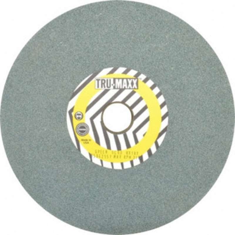 Tru-Maxx 60 Grit Silicon Carbide Bench & Pedestal Grinding Wheel 8 Diam x 1 Hole x 1 Thick, 3600 Max RPM, K Hardness, Medium Grade , Vitrified Bond 66253255188 – 85642551