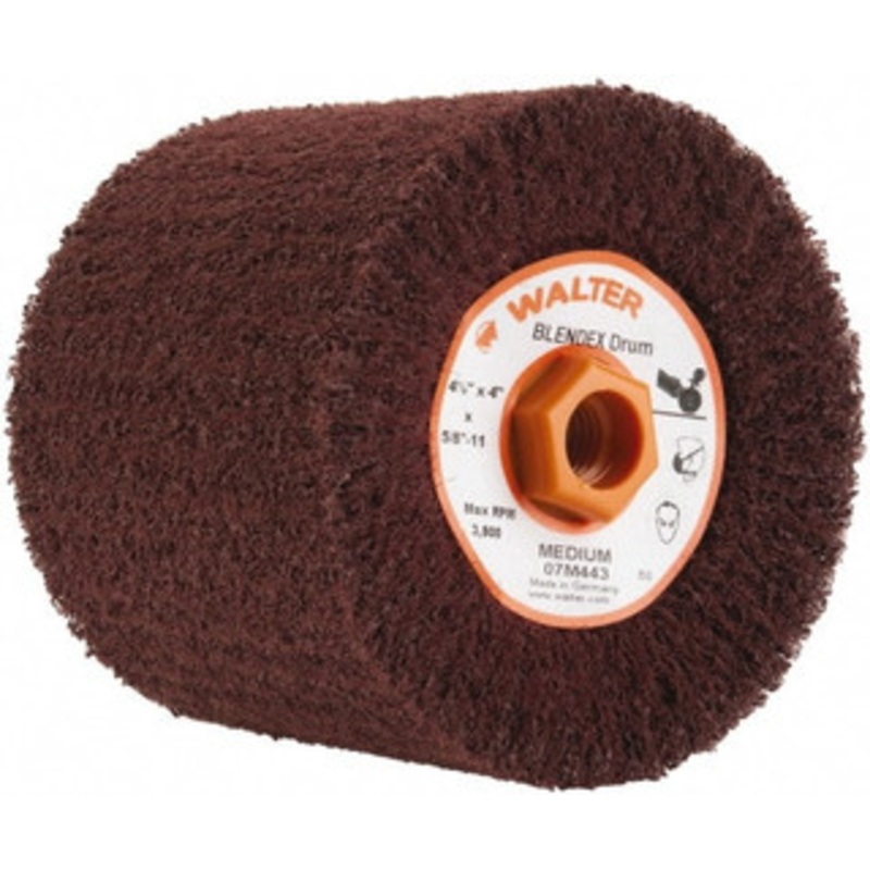 Walter Surface Technologies 4-1/2 x 4 Unmounted Flap Wheel Nonwoven, Medium Grade, 5/8-11 Threaded Hole, 3,800 Max RPM 07M443 – 92505874