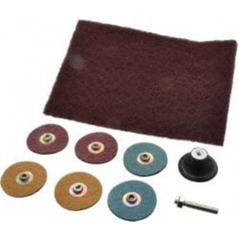 Brite Star 8 Piece, 2 Disc Diam, Abrasive Disc Kit Nonwoven, Coarse, Medium, Very Fine Grade, Aluminum Oxide BS TESTKIT – 08883696
