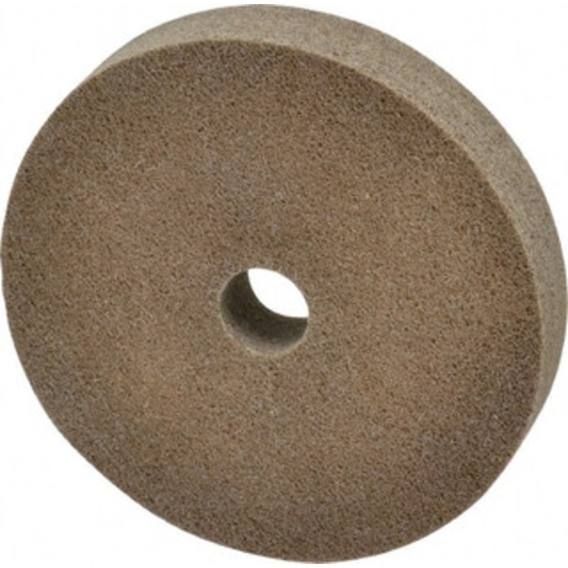 Merit Abrasives 6 Diam, 1 Face Width, 1 Center Hole, Fine Grade, Aluminum Oxide Deburring Wheel Unitized, Medium Density 6 Grade, 5,000 RPM 66254420282 – 84525195
