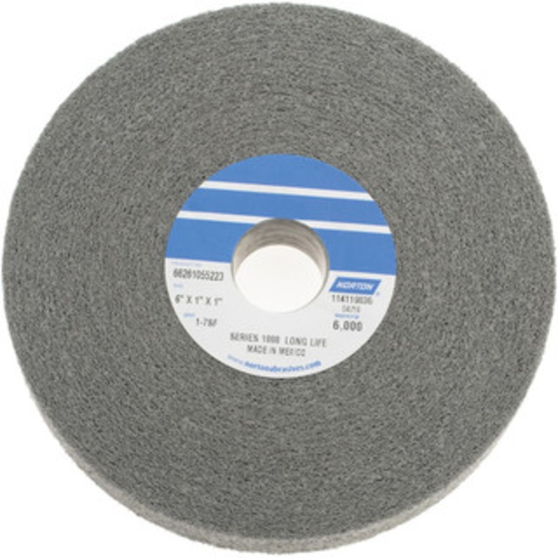 Norton 6 Diam, 1 Face Width, 1 Center Hole, Fine Grade, Silicon Carbide Deburring Wheel Convolute, Hard Density 7 Grade, 4,500 RPM 66261055223 – 70537006