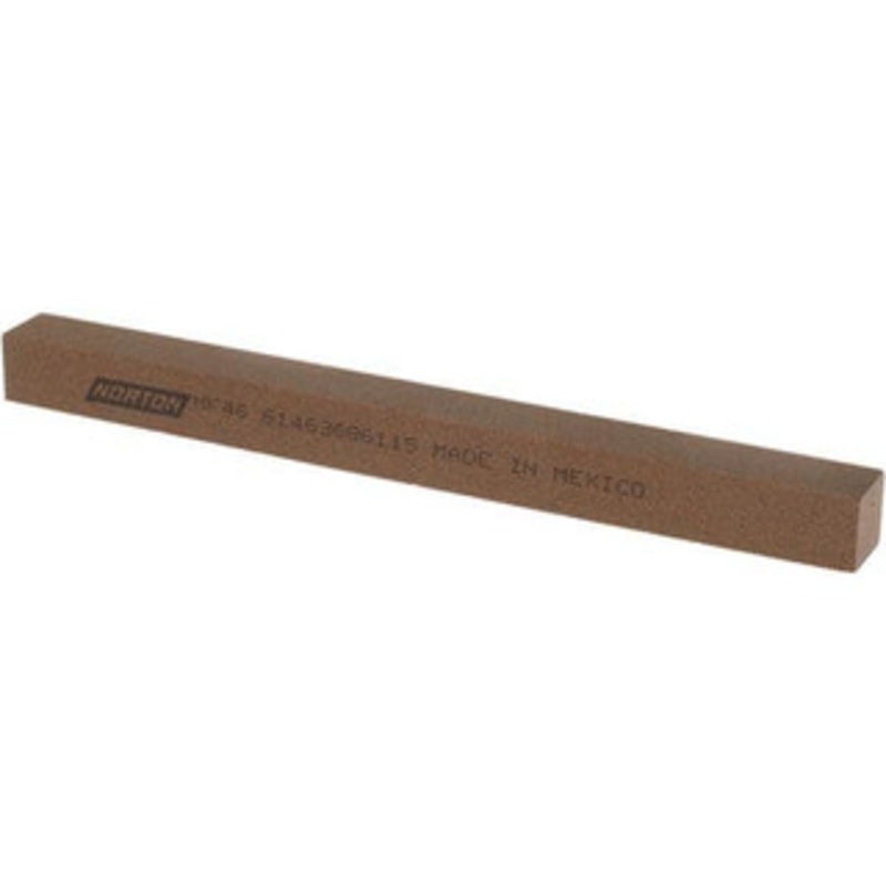 Norton 6 Long x 1/2 Wide x 1/2 Thick, Aluminum Oxide Sharpening Stone Square, Medium Grade 61463686115 – 00578179