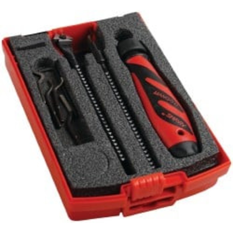 Shaviv 10 Piece High Speed Steel Hand Deburring Tool Set Blade Type D80C, D82C, E100, E111, E200, E300, E700, Holder Type D, E, For Straight Edges, Hole Edges, Hole Inner Surfaces, Flat Surfaces, Slot/Keyway 154-00035 – 51538395