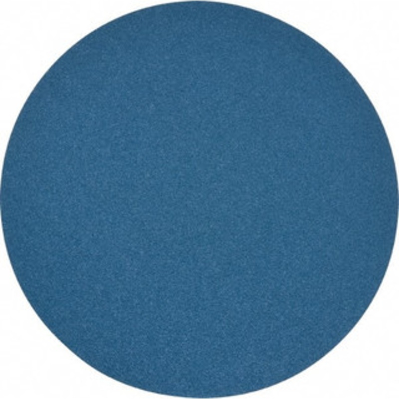 Superior Abrasives 12 Diam, 50 Grit Zirconia Alumina Adhesive PSA Disc Coarse Grade, Blue, X Weighted Backing, Flexible 17460 – 01008630