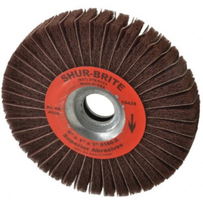 Superior Abrasives 6 x 1 180 Grit Aluminum Oxide Unmounted Flap Wheel Coated, Very Fine Grade, 1 Center Hole, 4,500 Max RPM 10428 – 01937929