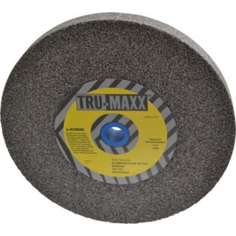 Tru-Maxx 36 Grit Aluminum Oxide Bench & Pedestal Grinding Wheel 10 Diam x 1-1/4 Hole x 1 Thick, 3250 Max RPM, P Hardness, Very Coarse Grade , Vitrified Bond 66253255252 – 85642080