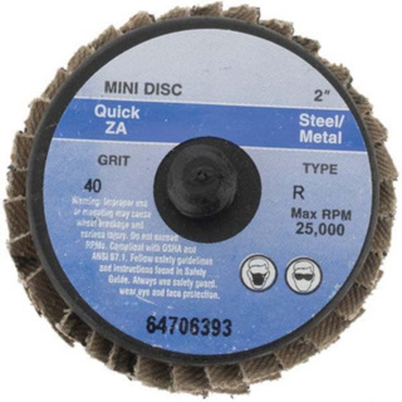 Value Collection 2 40 Grit Type 27 Zirconia Alumina Flap Disc Coarse Grade, Coated, Quick Change Type R Attachment BD3247 – 64706393