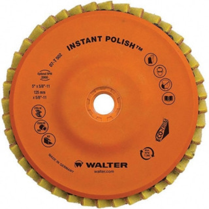 Walter Surface Technologies 4-1/2 5/8-11 Center Hole Type 27 Aluminum Oxide Flap Disc Very Fine Grade, Non-Woven, Arbor Attachment, Cloth Backing, 7,300 RPM 07T452 – 31319239