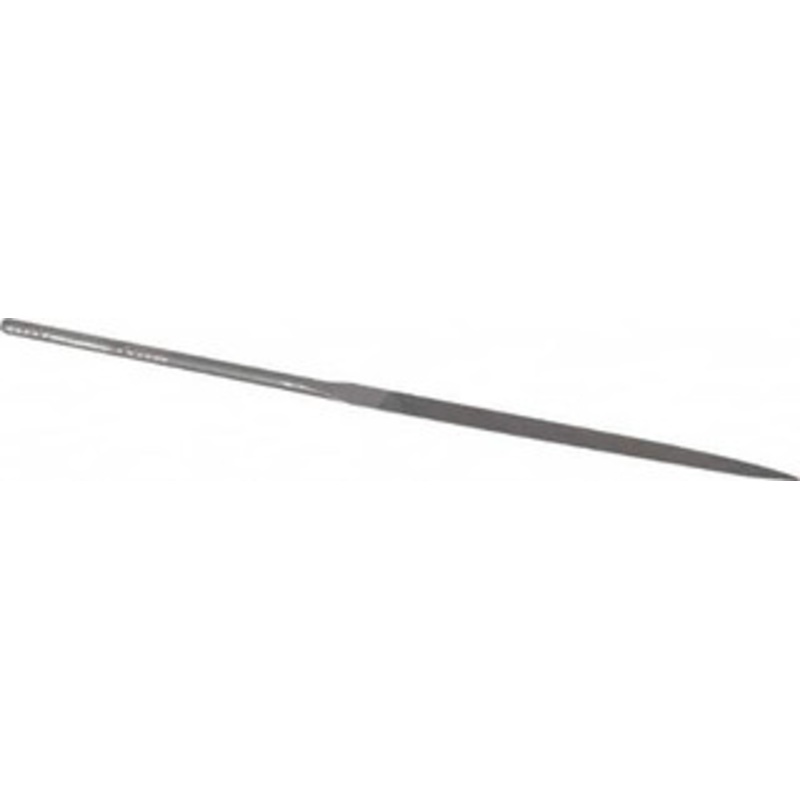 Grobet USA 5-1/2 Needle Precision Swiss Pattern Three Square File 2 Cut, 2-1/2 LOC, with Handle 31.634 – 60236924