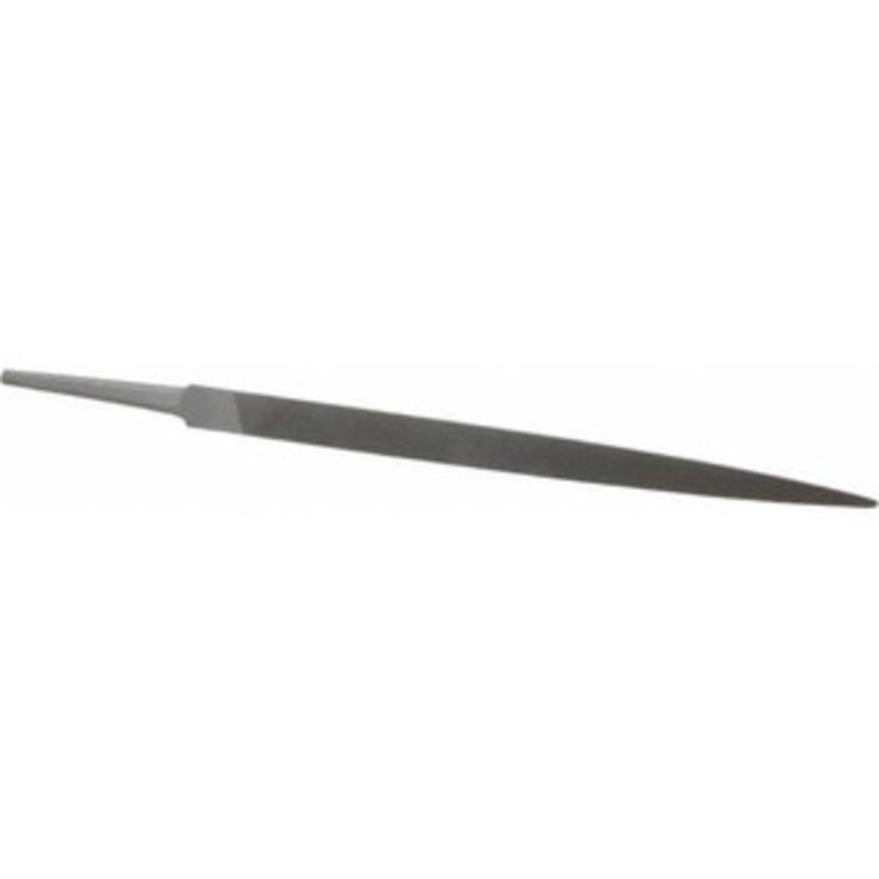 Grobet USA 8 Standard Precision Swiss Pattern Three Square File Double Cut, 2 Cut, 1/2 Width, with Tang 31.379 – 60217429