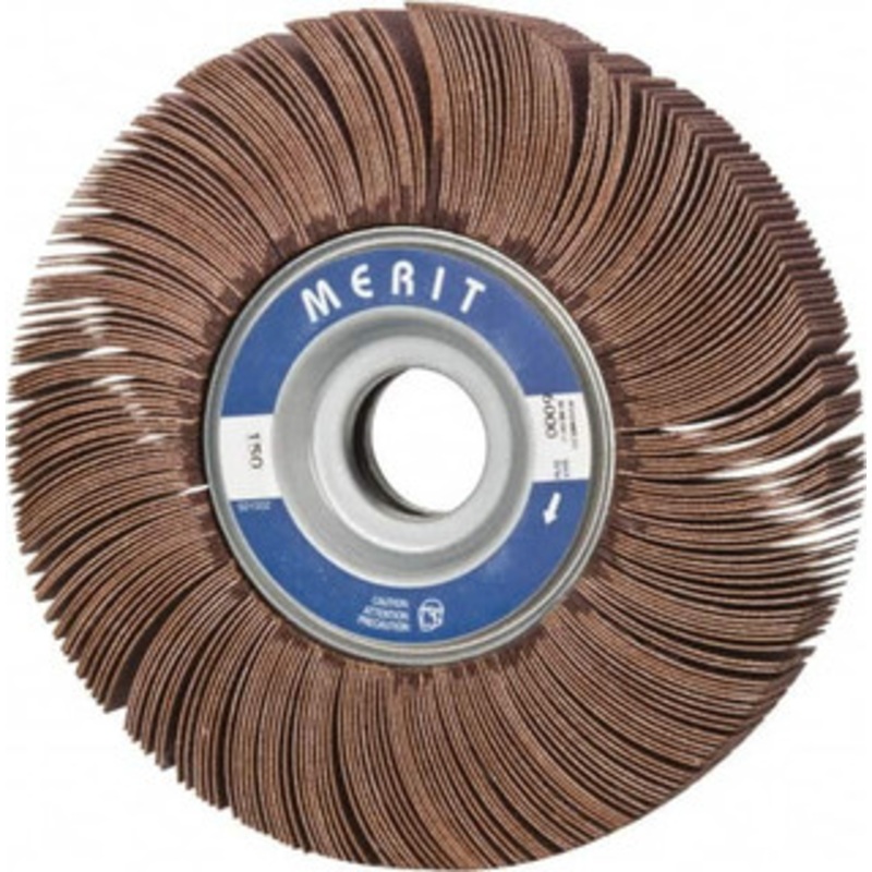 Merit Abrasives 6 x 1 150 Grit Aluminum Oxide Unmounted Flap Wheel Coated, Very Fine Grade, 1 Center Hole, 6,000 Max RPM 08834123015 – 72370463