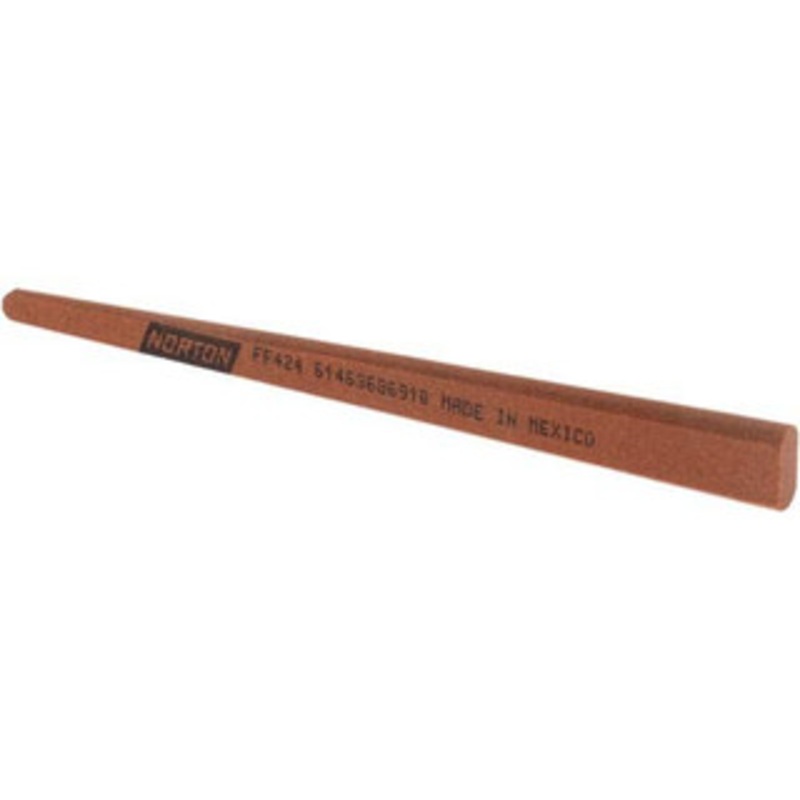 Norton 4 Long x 3/8 Wide x 1/8 Thick, Aluminum Oxide Sharpening Stone Taper, Fine Grade 61463686910 – 01919117