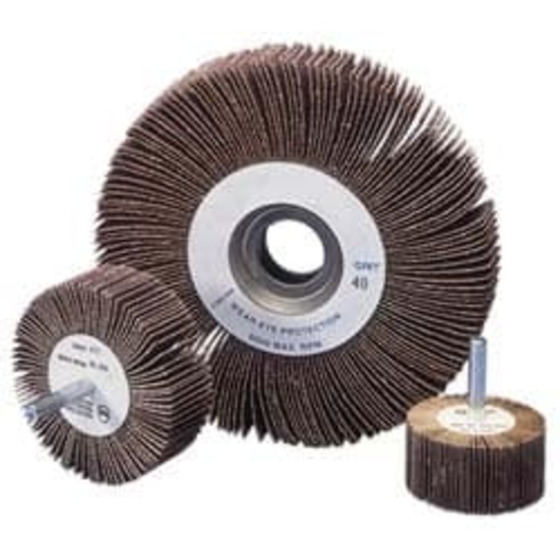 Norton 6 x 1-1/2 120 Grit Aluminum Oxide Unmounted Flap Wheel Coated, Fine Grade, 1 Center Hole, 6,200 Max RPM 63642502688 – 05099346