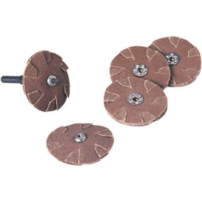 Standard Abrasives 120 Grit, 1 Diam, Flexible Slotted Overlap Disc 8-32 Eyelet Size, Coated Aluminum Oxide, Fine Grade, 2 Layers 7100092203 – 80206022
