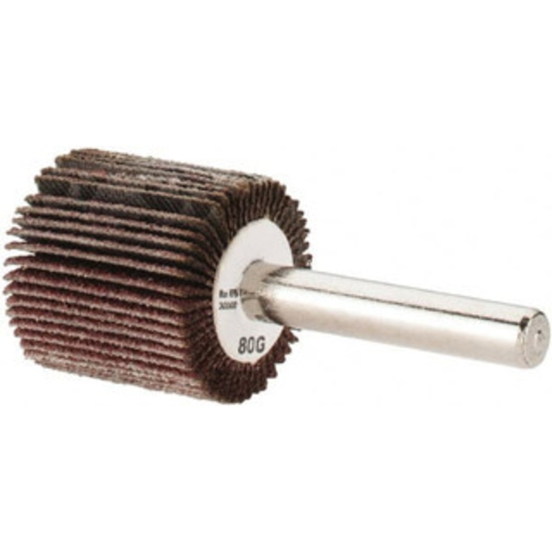 Tru-Maxx 1 Diam x 1 Face Width, Medium Aluminum Oxide Coated Mounted Flap Wheel 1/4 Shank Mount, 80 Grit, 30,000 Max RPM SZMFW280 – 87661476