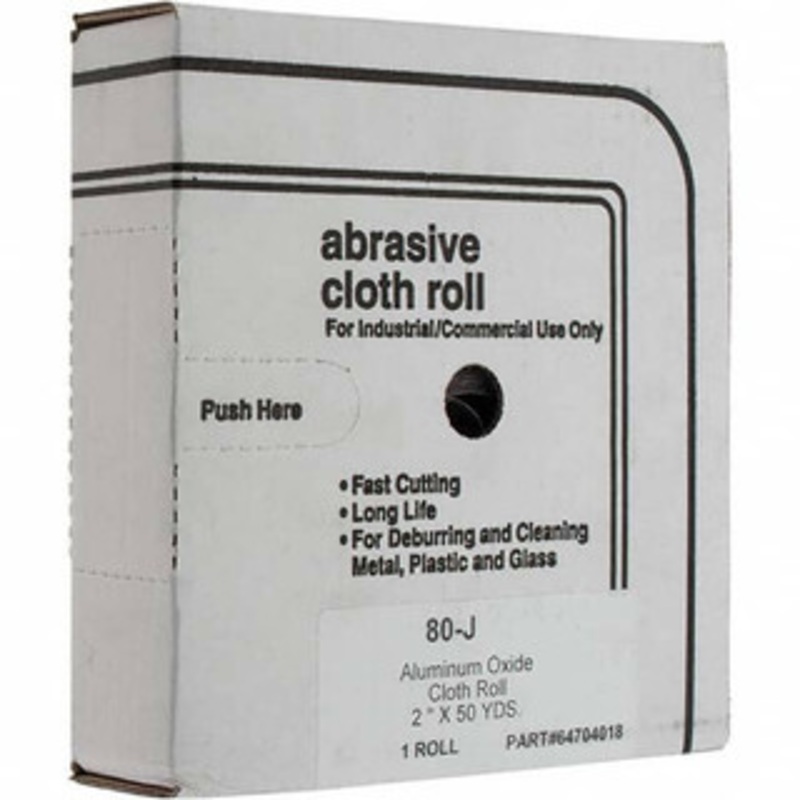 Value Collection 2 x 50 Yd 80 Grit Aluminum Oxide Shop Roll Medium Grade, J Weighted Cloth Backing 301710 – 64704018