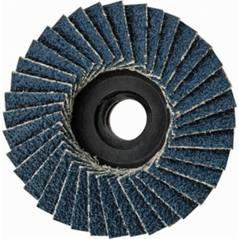 Weiler Abrasives 2 60 Grit Type 27 Zirconia Alumina Flap Disc Medium Grade, Coated, Quick Change Type S Attachment, Plastic Backing, 30,000 RPM 50934 – 60863735