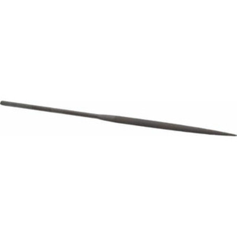 Grobet USA 6-1/4 Needle Precision Swiss Pattern Crossing File 0 Cut, 3 LOC, with Handle 31.490 – 60233905