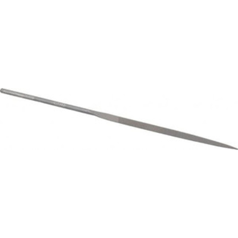 Grobet USA 6-1/4 Needle Precision Swiss Pattern Knife File 0 Cut, 3 LOC, with Handle 31.558 – 60235207