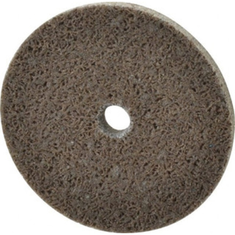 Merit Abrasives 2 Diam, 1/8 Face Width, 1/4 Center Hole, Medium Grade, Aluminum Oxide Deburring Wheel Unitized, Hard Density 8 Grade, 22,000 RPM 66261026618 – 84525294