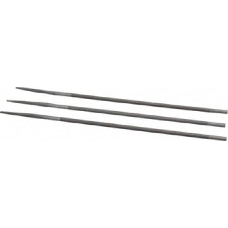 Nicholson 8 Long, Smooth Cut, Round American-Pattern File Double Cut, 3/16 Overall Thickness, Tang 02229B – 77485365