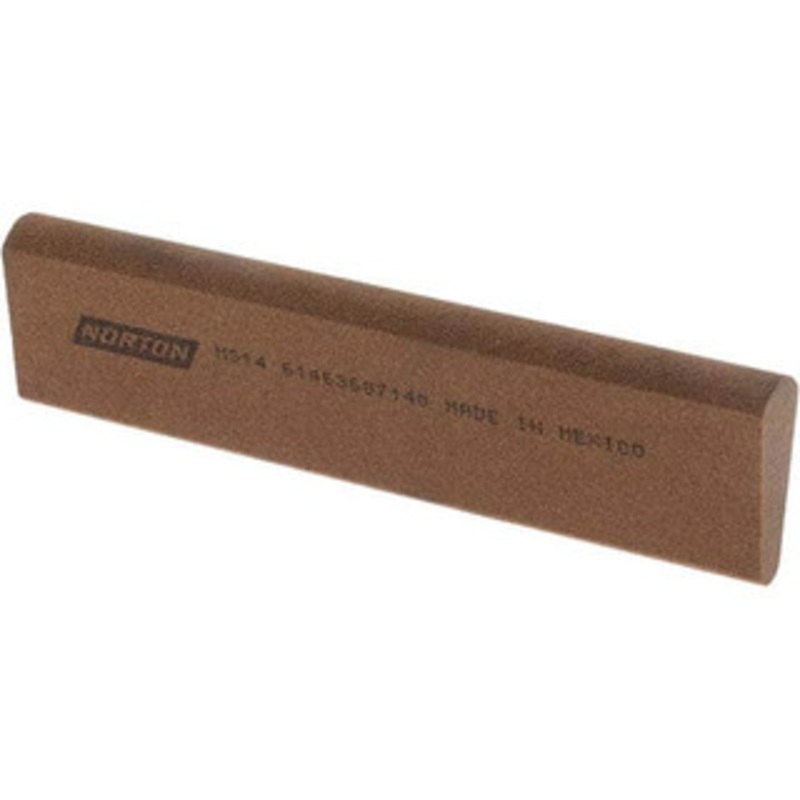 Norton 4 Long x 1 Diam x 7/16 Thick, Aluminum Oxide Sharpening Stone Round, Medium Grade 61463687140 – 00579409