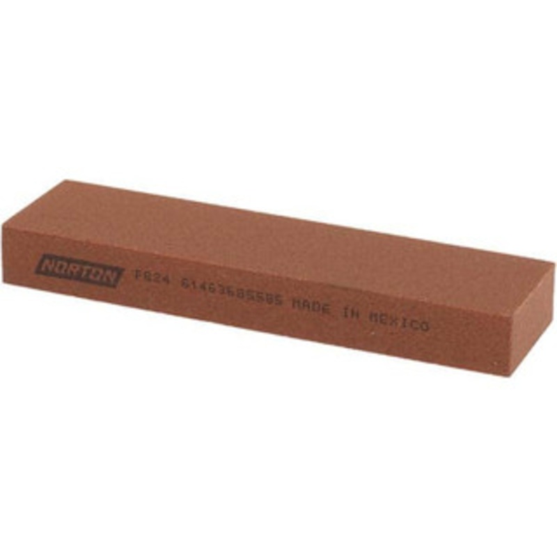 Norton 4 Long x 1 Wide x 1/2 Thick, Aluminum Oxide Sharpening Stone Rectangle, Fine Grade 61463685585 – 05139407