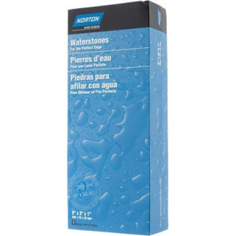 Norton 8 Long x 3 Wide x 1 Thick, Sharpening Stone Rectangle, 220/1000 Grit, Very Fine, Ultra Fine Grade 61463624335 – 01993336