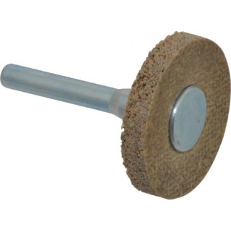 Superior Abrasives 1-1/2 Diam, 1/4 Face Width, 1/4 Center Hole, Coarse Grade, Aluminum Oxide Deburring Wheel Unitized, Hard Density 8 Grade 54705 – 05890983