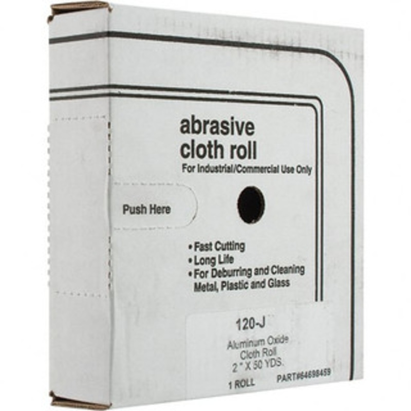 Value Collection 2 x 50 Yd 120 Grit Aluminum Oxide Shop Roll Fine Grade, J Weighted Cloth Backing 301690 – 64698459