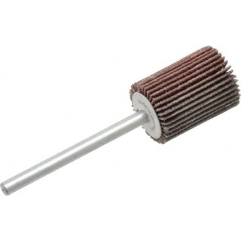 Value Collection 5/8 Diam x 3/4 Face Width, Fine Aluminum Oxide Coated Mounted Flap Wheel 1/8 Shank Mount, 120 Grit, X Weighted Cloth Backing, 40,000 Max RPM 112047 – 05096243