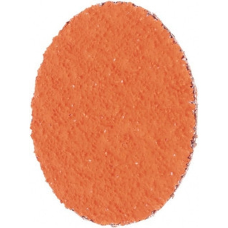 Norton 2 36 Grit Ceramic Alumina Quick Change Disc Type R Attachment, Extra Coarse Grade, Orange, Coated, Polyester Backing, Speed-Lok TR Compatible 63642595470 – 30643829