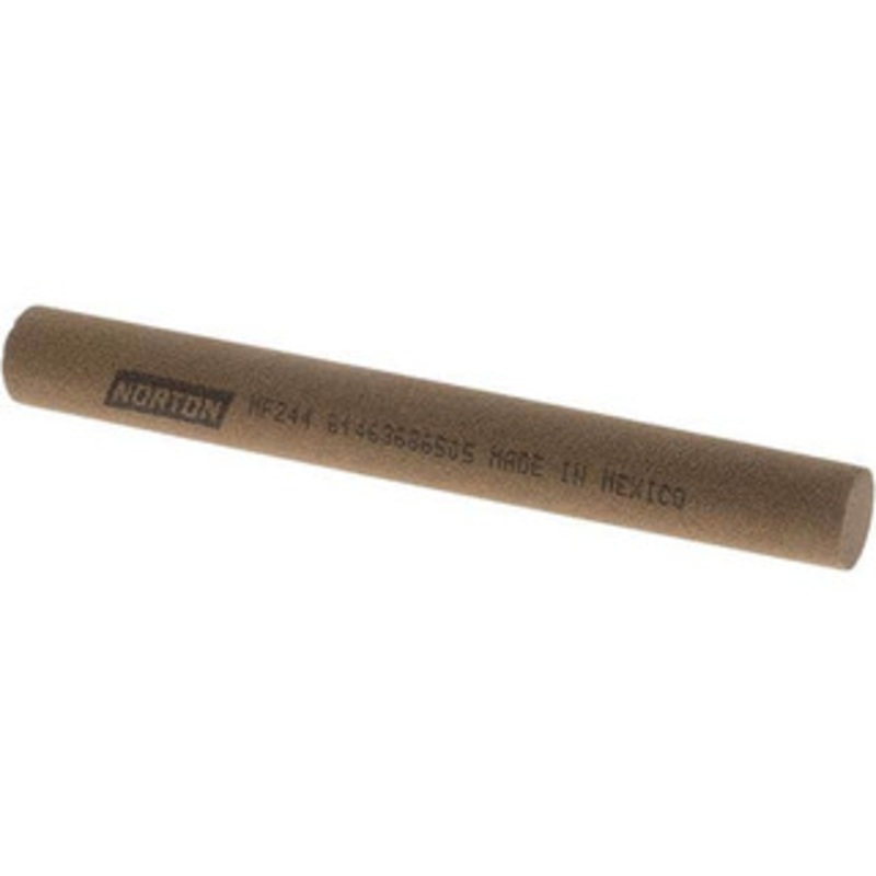 Norton 4 Long x 1/2 Diam x 1/2 Thick, Aluminum Oxide Sharpening Stone Round, Medium Grade 61463686505 – 00578443